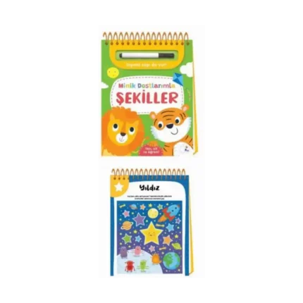 Minik Dostlarımla Şekiller – Yaz, Sil Ve Öğren Ciltli