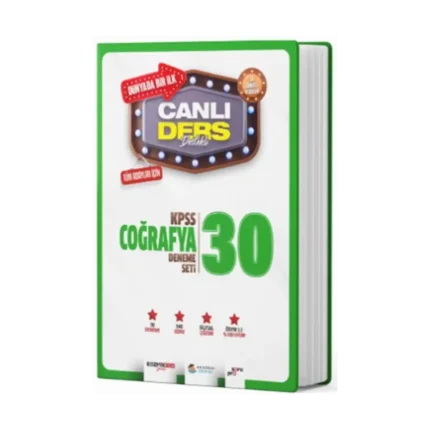 Akademi Denizi KPSS Coğrafya Canlı Ders Süper 30 Deneme Seti