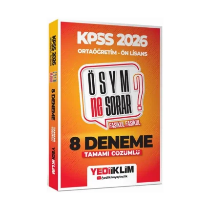 Kpss Ortaöğretim Ön Lisans Deneme 8 Fasikül 2026
