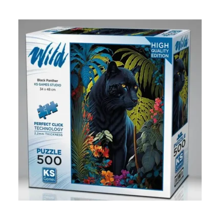 Black Panther With A Tropical Puzzle 500 Parça