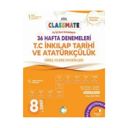 8. Sınıf T. C. İnkılap Tarihi Ve Atatürkçülük 36 Hafta Denemeleri Classmate