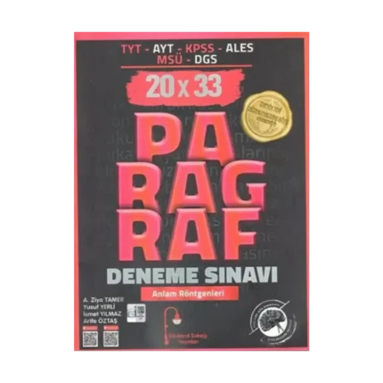 Edebiyat Sokağı TYT AYT KPSS ALES MSÜ DGS Paragraf 20 x 33 Deneme Sınavı