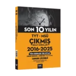 Çap Yayınları TYT MSÜ Son 10 Yılın Çıkmış Soruları 2016 2025