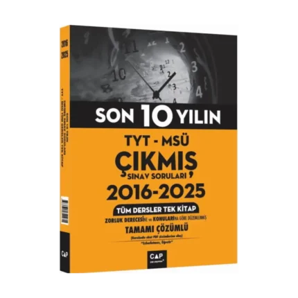 Çap Yayınları TYT MSÜ Son 10 Yılın Çıkmış Soruları 2016 2025