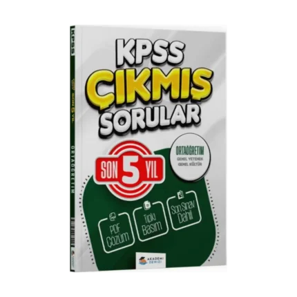 Akademi Denizi KPSS Genel Kültür Genel Yetenek Ortaöğretim Son 5 Yıl Çıkmış Sorular