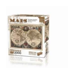 Hendrik Hondius Vintage World Map Puzzle 2000 Parça