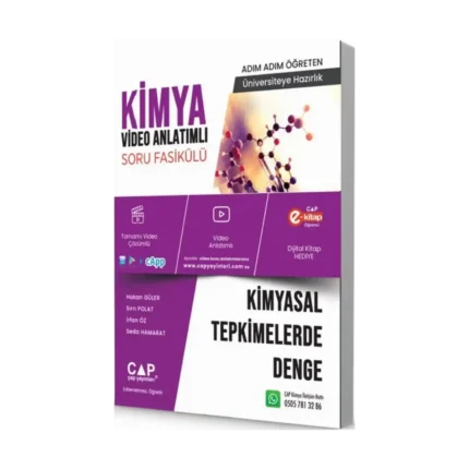 Çap Yayınları Üniversiteye Hazırlık Kimya Kimyasal Tepkimeler Denge Asitler Konu Anlatımlı Soru Fasikülü