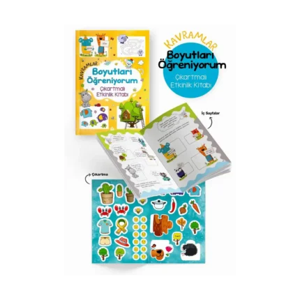 Boyutları Öğreniyorum Çıkartmalı Etkinlik Kitabı 3 Yaş +