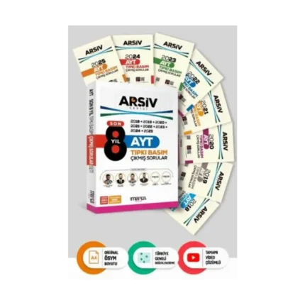 Son 8 Yıl AYT Arşiv Serisi Tıpkı Basım Fasikül Fasikül Çıkmış Sorular Tamamı Video Çözümlü