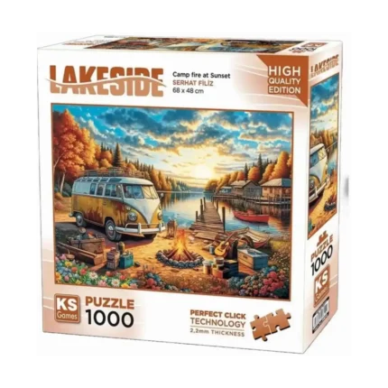 Vosvos Camp Fire At Sunset Puzzle 1000 Parça