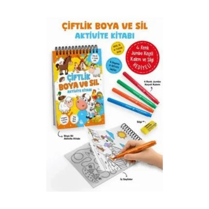 Çiftlik – Boya ve Sil Aktivite Kitabı