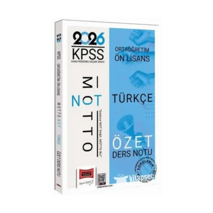Kpss Lise Ortaöğretim Ön Lisans Türkçe Ders Notları 2026