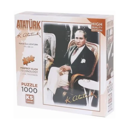 Kahve İçen Atatürk 1000 Parça Puzzle