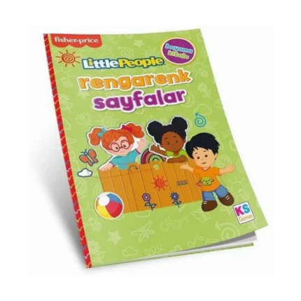 Little People Coloring Book Rengarenk Sayfalar Sarı Yeşil