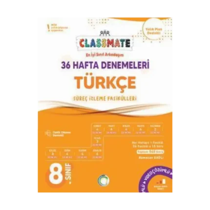 8. Sınıf Türkçe 36 Hafta Denemeleri Classmate