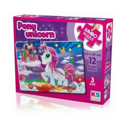 Pony Unicorn Jumbo Puzzle 12 Parça