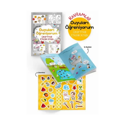Duyuları Öğreniyorum Çıkartmalı Etkinlik Kitabı 3 Yaş +