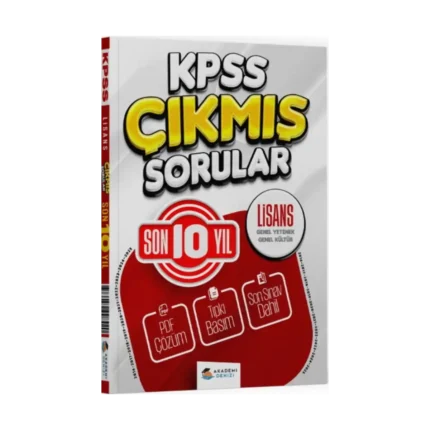 Akademi Denizi KPSS Genel Kültür Genel Yetenek Lisans Son 10 Yıl Çıkmış Sorular