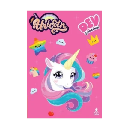 Unicorn - Dev Çıkartmalı Boyama