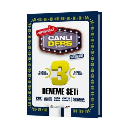 Akademi Denizi KPSS Lisans Genel Kültür Genel Yetenek 3 lü Deneme Seti