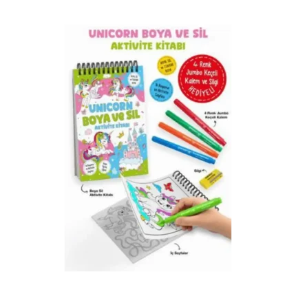Unicorn - Boya ve Sil Aktivite Kitabı