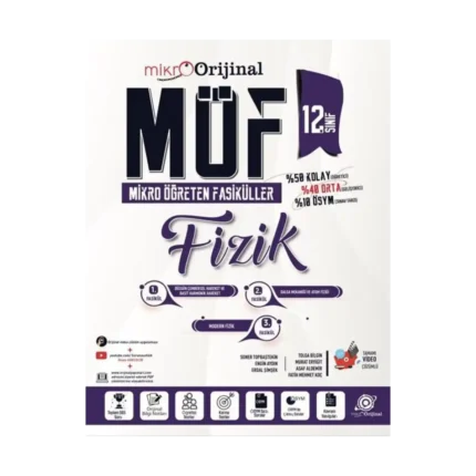 Orijinal Mikro 12. Sınıf Fizik MÖF Mikro Öğreten 3 lü Fasikül Seti
