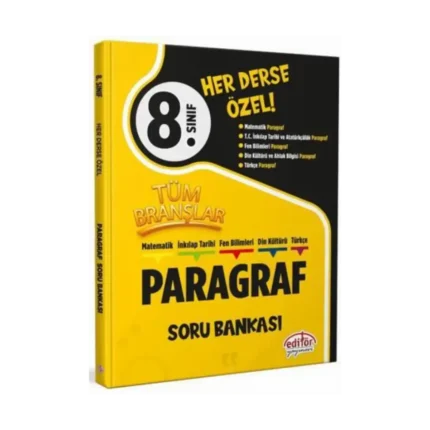 8. Sınıf Paragraf Soru Bankası Tüm Branşlar