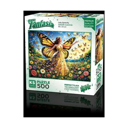 Lady Butterfly Puzzle 500 Parça