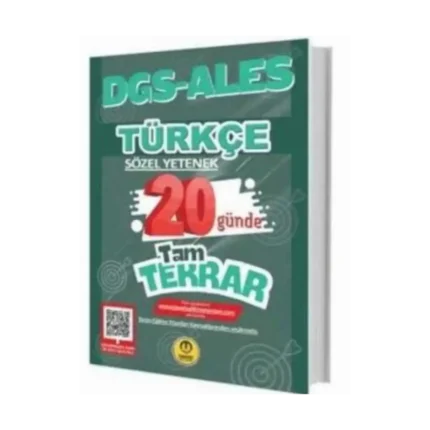 DGS-ALES Türkçe 20 Günde Tam Tekrar-Tasarı Yayınları