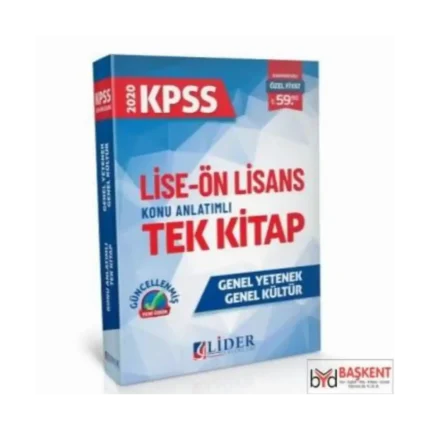 KPSS LİSE-ÖNLİSANS KONU ANLATIMLI TEK KİTAP 2020 -LİDER PLUS YAYINLARI