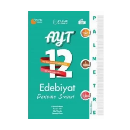 AYT Edebiyat Deneme Sınavı Çözümlü Palmetre 12li (İADESİZ)- Palme Yayınları
