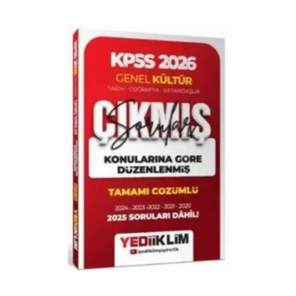 2026 KPSS GK Konularına Göre Çıkmış Sorular-Yediiklim Yayınları