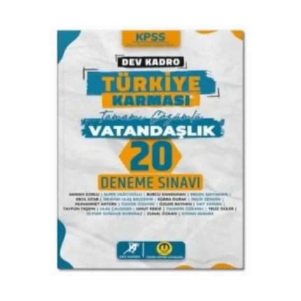 KPSS Vatandaşlık Deneme Sınavı 20li Dev Kadro - Tasarı Yayınları