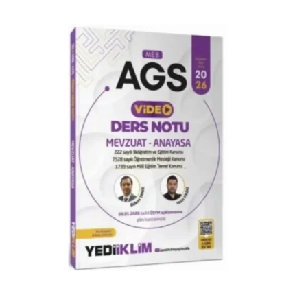 MEB-AGS Mevzuat-Anayasa Video Ders Notu- Yediiklim Yayınları