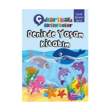 Çıkartmalı Denizde Yaşam Kitabım+Stıckeer(16 Sayfa)-Pinokyo Yayınları