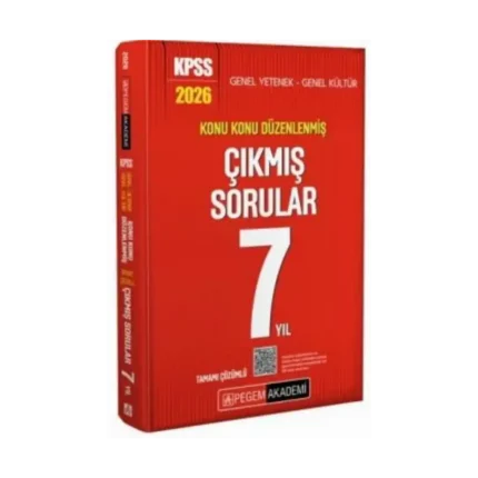 2026 KPSS Lisans 7 Yıl Konu Konu Düzenlenmiş Tamamı Çöz.Çık.Sorular-Pegem Akademi
