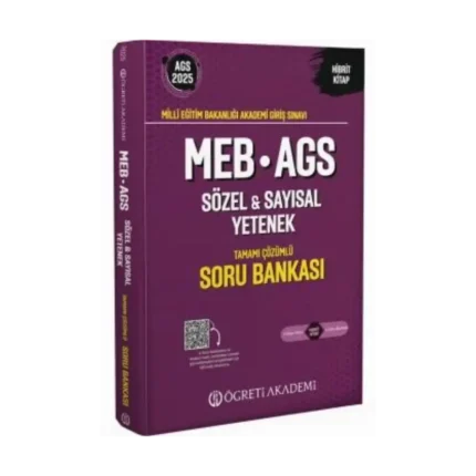 2025 MEB-AGS Soru Bankası Tamamı Çözümlü Sözel-Sayısal Yetenek -Öğreti Akademi Yayınları