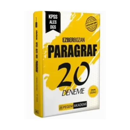2026 KPSS ALES DGS Paragraf 20 li Deneme (İADESİZ)- Pegem Akademi Yayınları
