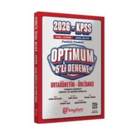 2025 KPPS Orta Öğretim Ön Lisans Deneme Sınavı 5li - Saydam Yayınları