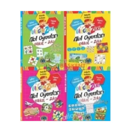 BİLGİN ZEKİ İLE AKIL OYUNLARI 4 KİTAP SET -KOLEKTİF-KARATAY YAYINLARI