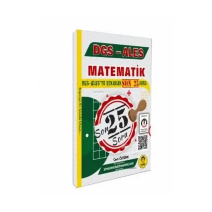 DGS-ALES Matematik Son 25 Çıkacak Soru -Tasarı Yayınları